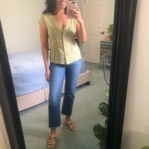 Polkadot green pastel top